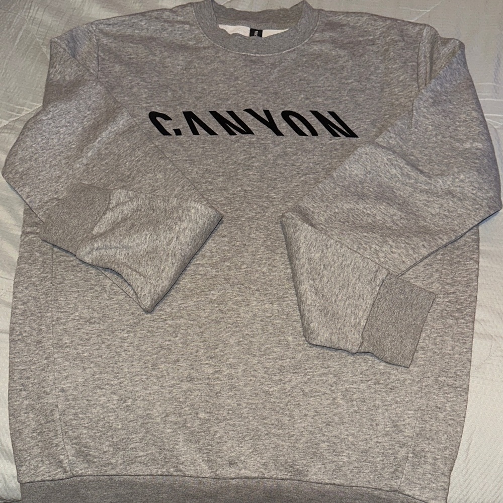 CANYON size L Light Gray Men's Crewneck Sweater